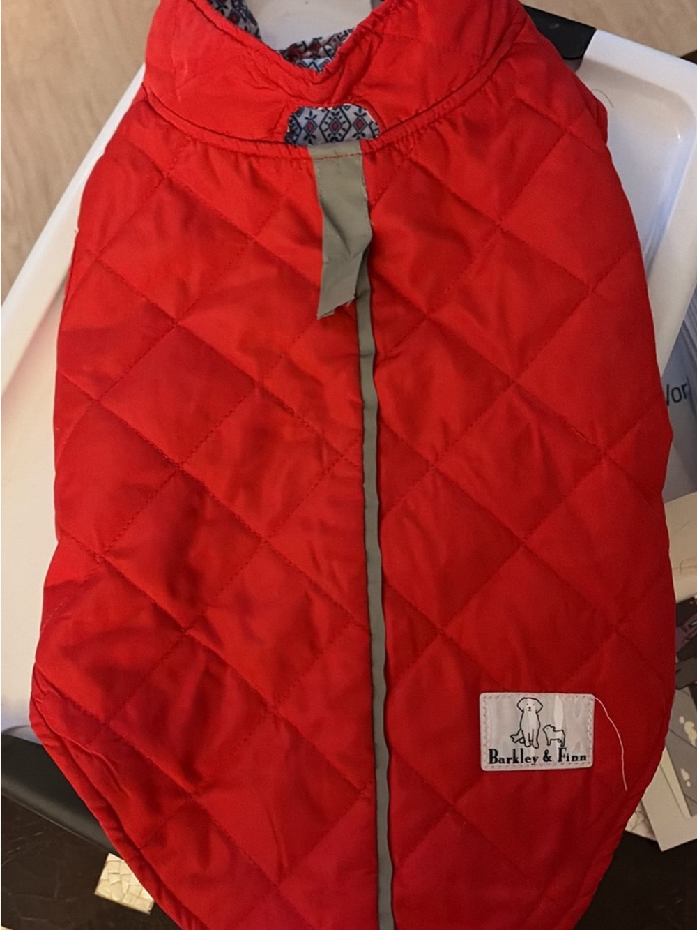 Barkley & Finn Quilted Red Dog Coat